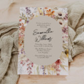 Boho Wildblume 3 Foto Graduation Party Einladung