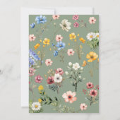 Boho Wildblume Abschluss Foto danke Karte (Rückseite)