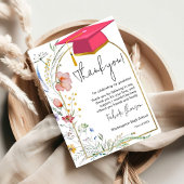 Boho Wildblume Abschluss Foto danke Karte