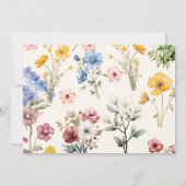 Boho Wildblume Abschluss Foto danke Karte (Rückseite)