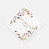 Boho Wildblume Aquarell Babydusche Serviette (Ecke)