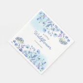 Boho Wildblume Aquarell Floral Baby Showe Serviette (Ecke)