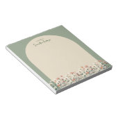 Boho Wildblume Arch Floral Border Notizblock (angewinkelt)