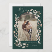 Boho Wildblume Arch Foto Weihnachten (Vorderseite)