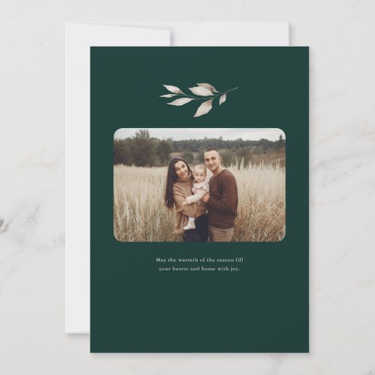 Boho Wildblume Arch Foto Weihnachten (Rückseite)