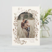 Boho Wildblume Arch Foto Weihnachten (Stehend Vorderseite)