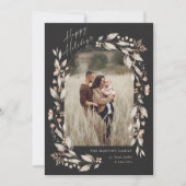 Boho Wildblume Arch Foto Weihnachten (Vorderseite)