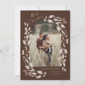 Boho Wildblume Arch Foto Weihnachten (Vorderseite)