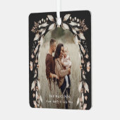 Boho Wildblume Arch Foto Weihnachten Ornament Aus Metall (Vorderseite links)