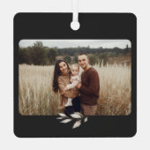 Boho Wildblume Arch Foto Weihnachten Ornament Aus Metall (Rückseite)