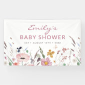 Boho Wildblume Baby Dusche Banner (Horizontal)