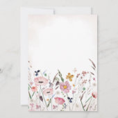 Boho Wildblume Baby Dusche Einladung (Rückseite)