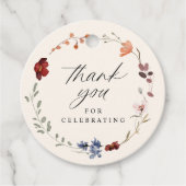 Boho Wildblume Baby Dusche Geschenkanhänger (Vorderseite)