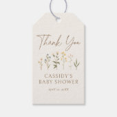 Boho Wildblume Baby Dusche Geschenkanhänger (Vorderseite)