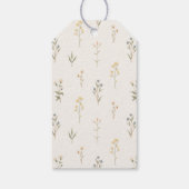 Boho Wildblume Baby Dusche Geschenkanhänger (Rückseite)