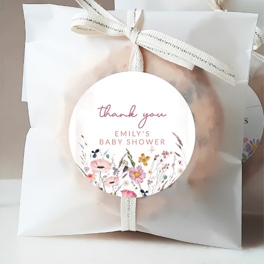 Boho Wildblume Baby Dusche Geschenkanhänger