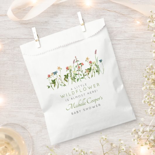 Boho Wildblume Baby Dusche Geschenktütchen (Ausgeschnitten)