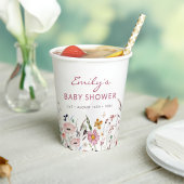 Boho Wildblume Baby Dusche Pappbecher