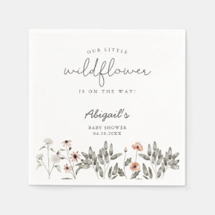 Boho Wildblume Baby Dusche Serviette