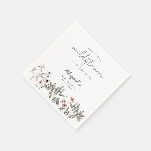 Boho Wildblume Baby Dusche Serviette (Ecke)