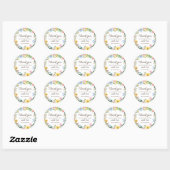 Boho Wildblume Baby Dusche Vielen Dank Sticker (Blatt)