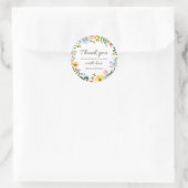 Boho Wildblume Baby Dusche Vielen Dank Sticker (Tasche)