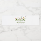 Boho Wildblume Baby Dusche Wasserflaschenetikett (Einzelnes Label)