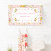 Boho Wildblume Baby Girl Duschbanner Banner (Insitu)
