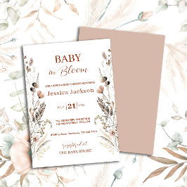 Boho Wildblume Baby in Bloom Einladung