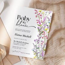 Boho Wildblume Baby in Blütendusche