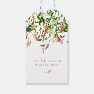Boho Wildblume Baby Shower Geschenktasten Geschenkanhänger