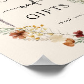 Boho Wildblume Baby Shower Poster (Ecke)