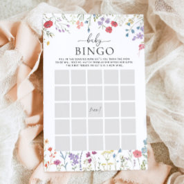 Boho Wildblume Baby Showgame Baby Bingo