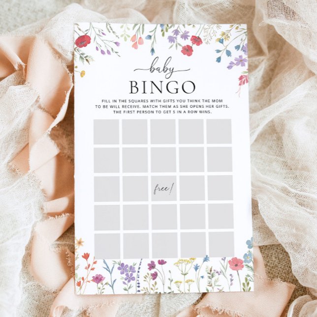 Boho Wildblume Baby Showgame Baby Bingo (Von Creator hochgeladen)