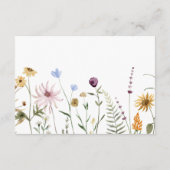 Boho Wildblume Babydusche Buchungsanfrage Begleitkarte (Rückseite)