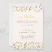 Boho Wildblume Babydusche Einladung (Vorderseite)