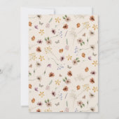 Boho Wildblume Babydusche Einladung (Rückseite)