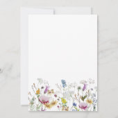 Boho Wildblume Babydusche Einladung (Rückseite)