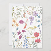 Boho Wildblume Babydusche Einladung (Rückseite)