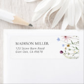 Boho Wildblume Babydusche Rücksendeadresse (Insitu)