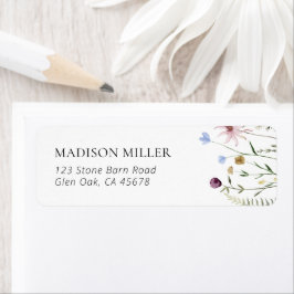 Boho Wildblume Babydusche Rücksendeadresse