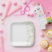 Boho Wildblume Bee Baby Dusche Pappteller (Party)