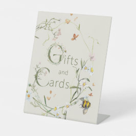 Boho Wildblume Bee Brautparty Geschenke und Karten Sockelschild