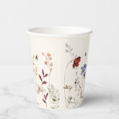 Boho Wildblume Bees Baby Dusche Pappbecher (Rechts)