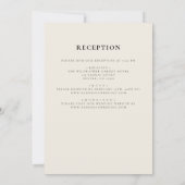 Boho Wildblume Beige All in One Garden Wedding Einladung (Rückseite)