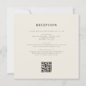 Boho Wildblume Beige All in One QR Code Wedding Einladung (Rückseite)