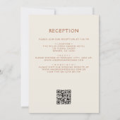 Boho Wildblume Beige All in One QR Code Wedding Einladung (Rückseite)