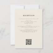 Boho Wildblume Beige All in One QR Code Wedding Einladung (Rückseite)
