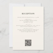 Boho Wildblume Beige All in One QR Code Wedding Einladung (Rückseite)