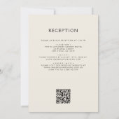 Boho Wildblume Beige All in One QR Code Wedding Einladung (Rückseite)